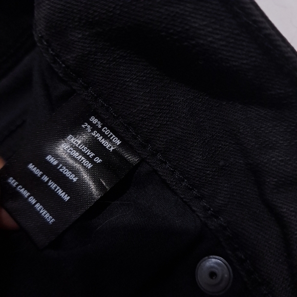 Black heart | Black/ grey with mesh details women's jean short shorts low rise - Picture 8 of 8